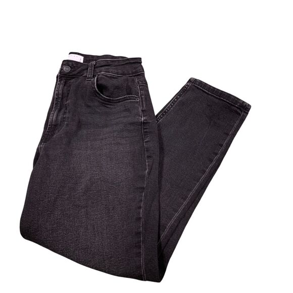 ASOS Womens High Waisted Cropped Ankle Washed Black Jeans 30 Casual Mom Denim - Picture 5 of 5